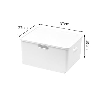 ホワイトプラスチック収納ボックス1個セット Amazon｜[WQ7UE] フタ付き S プラスチック収納ボックス